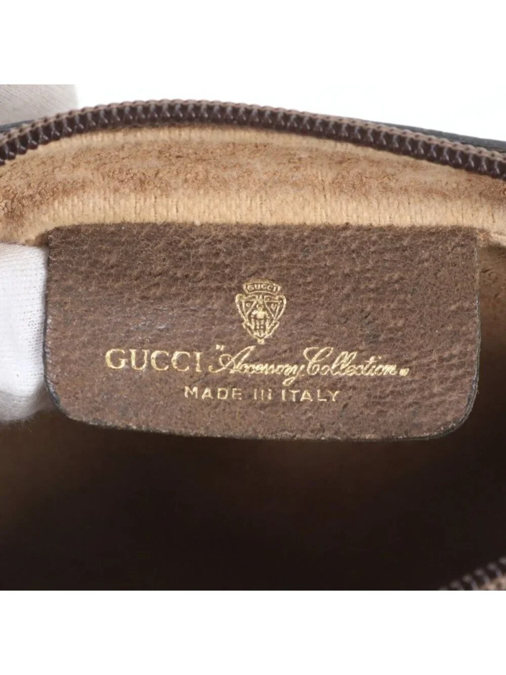 Gucci GG Supreme Sherry Line Leather Clutch Pouch Business
